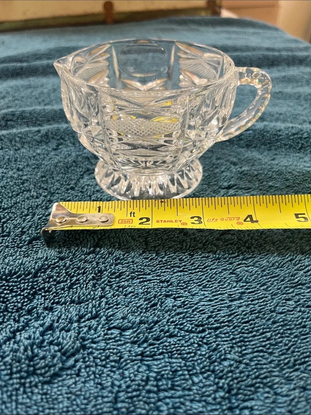 Antique footed Crystal creamer